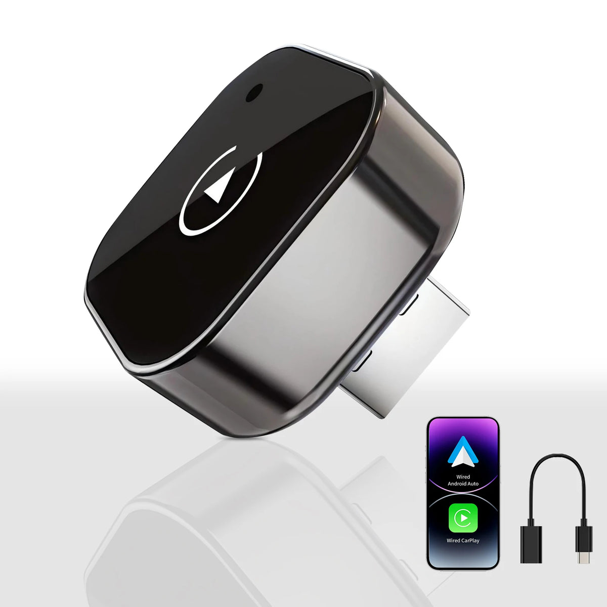 Adaptador Wireless CarPlay e Android Auto — Condução sem fios